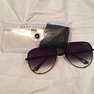High Key Quay X Desi Perkins Black Sunglasses